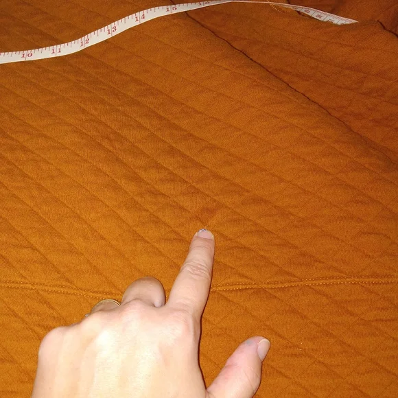 Duluth Trading Co Women's Quilted Sweatshirt Tunic Orange Size Large - Picture 9 of 10